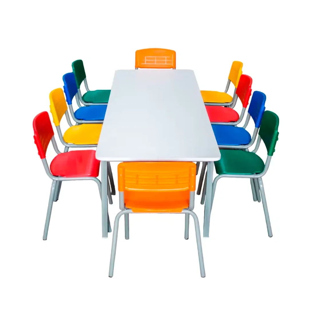 Mesas longas refeitório aço forte